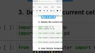 Delete the current cell - Jupyter Notebook Shortcuts