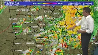 Strong storms, rain clearing out Thursday afternoon | Central Georgia weather