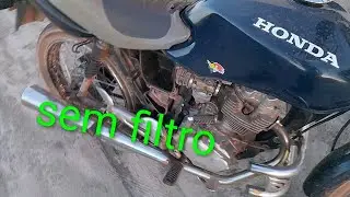 Moto pai 125 Honda 2006 Felip&atilde;o testando sem filtro 