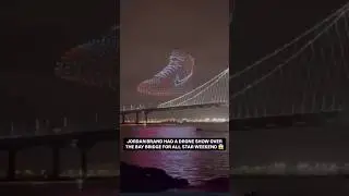 Air Jordan Brand Drone Light Show over Bay Bridge All Star Weekend