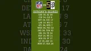 Your morning #NFL Scoreboard Page: Sunday's scores