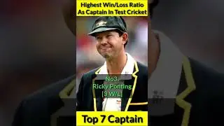 Highest Win/Loss Ratio As Captain In Test Cricket 🏏 Top 7 Captain 😱 #shorts #viratkohli