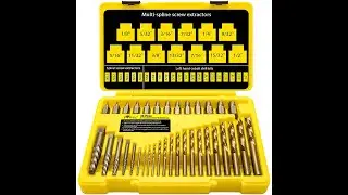 Topec 35 Piece Screw Extractor And Drill Bit Set
