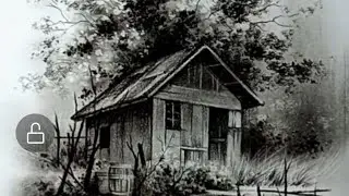 Eye Satisfaction Art Video / beautiful village #charcoaldrawing #youtube 