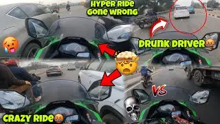 Hype Ride Gone Wrong🤬 Drunk Driver Wants To Race🥵 Ninja300 Vs Mt15 Crazy Ride😈😱