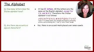 The Italian Alphabet | Italian Grammar Fundamentals: Unit 1 - Lesson 1