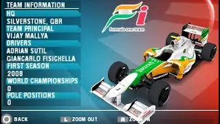 F1 2009 PSP All cars, drivers and teams
