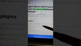 SEO core update - targeting ai generated content 👆 #seo #algorithm #googleupdate