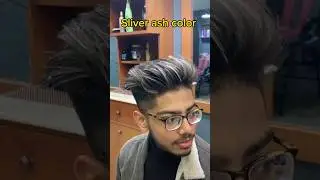 Sliver ash color #haircolor #haircut #barberlife #hairstyle #fade #shorts