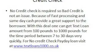 Text Loans, Instant Text Loans, Text Loans No Credit Check @ www.textloans1000.co.uk