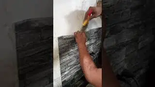 removing foam wallpaper using thinner and dishwashing liquid #shorts #wallpaper #3dwallpaper