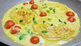 Crazy delicious😋 cabbage tomato recipe with milk