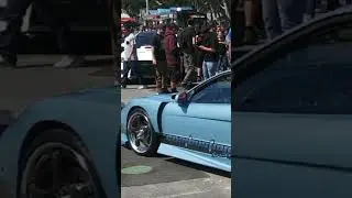 JDM Model Hiree Modeling for Baby blue Acura NSX Los Angeles carmeet cars