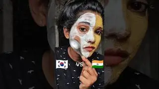 Indian vs korean facemask😱wow result😍#facemask #facepack #skincare #shortsfeed