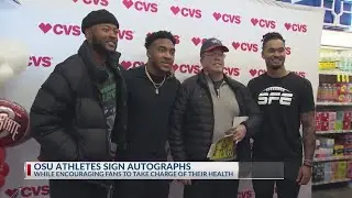 OSU athletes sign autographs, encourage fans to take charge of their health