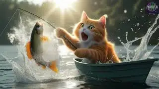 Brave Cat&rsquo;s😺 Fishing🐟Adventure&ndash; A Cozy Lake Jour