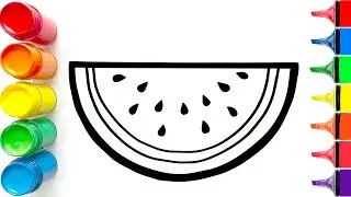 How to Draw a Juicy Watermelon Slice | Easy Step by Step Tutorial