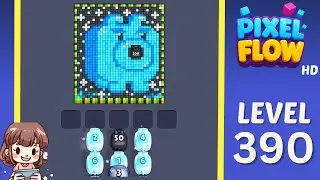 Pixel Flow Level 390 Solution Walkthrough