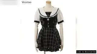 Japanese Gothic Y2k Lolita Plaid Dress Shorts Set Women Sweet Bow Sailor Collar Puff Sleeve Party Dr