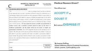Hospital Procedure. Accept it or Doubt it but do not Dismiss it