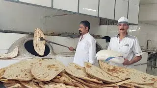 The most famous Iranian lavash bread: oven-baked lavash bread