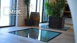 MSK Cr&eacute;ations | Double plancher de verre pour le Champagne Parmantier | M&eacute;tallerie Serrurerie Kopko