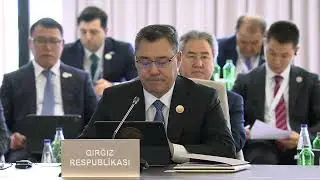 Президент Садыр Жапаров Габала шаарында өткөн ТМУнун кезектеги Саммитинде сөз сүйлөдү