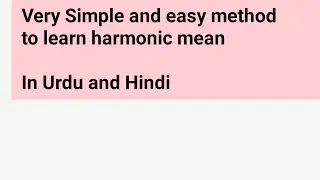harmonic mean|harmonic mean in hindi|
