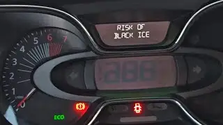 Risk of black ice warning / Car Warning / Renault Captur Hypnotic 