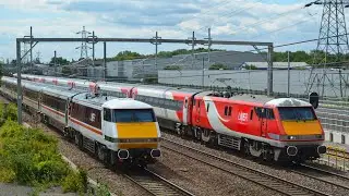 LNER New Livery 91127 passing Werrington Junction