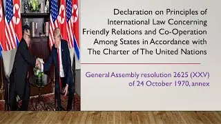 Principles of International Law Concerning Friendly Relations and Co-operation Among States