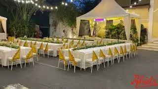 An English Concept Wedding Reception Setup done at Wind Chimes - ABIDS Wedding Planners & Stylists