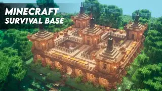 Minecraft: How to Build a Large Oak Survival Base | Ultimate Survival Base Tutorial (DOWNLOAD)
