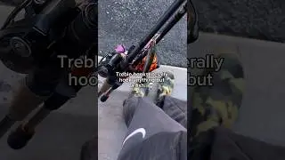 Treble hooks do NOT hook fish!😭 #fishing #shorts