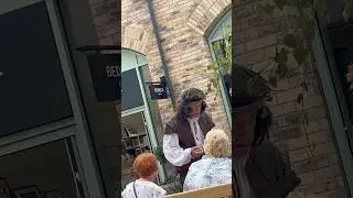 Character performer at shopping outlet