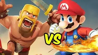 CLASH OF CLANS vs MARIO | Video Game Mashup