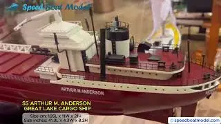 S Arthur M. Anderson Great Lake Cargo Ship Model | Handcrafted Wooden Ship
