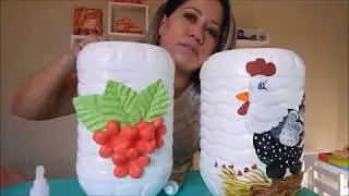 Puxa saco com galão de 5 litros