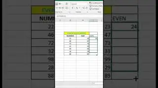 Even and Odd Numbers in Excel #technology #trendingshorts #trending #instagram #excel #typing