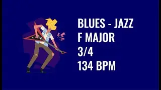 Blues-Jazz Backing Track | F Major | 3/4