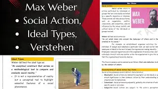 Sociology class - 14 (Max Weber: Social Action, Verstehen, Ideal Types)