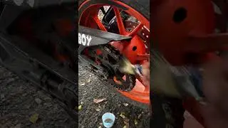 How To Clean & Lube #ktmduke390 Chain At Home 🏠&hellip; #automobile #riders #bikerlife #motovlogindia