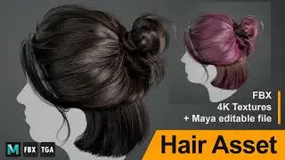 Realtime Female Hair Asset 