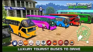 Tourist Coach bus highway Driving