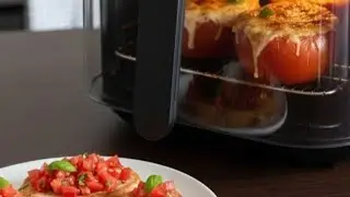 Tomatoes and eggs in the air fryer : Gooey inside and incredibly crispy!