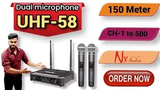 Nx Audio UHF-58 Dual Wireless Microphone 150m Long Range  outdoor testing 👌