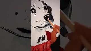 Watercolor Dalmatian in Procreate #ipadpainting #watercolor