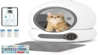 Self Cleaning Litter Box with a 5.4 inch Low Entry Design and Dual Safety Guards