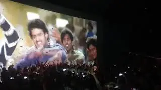 #prabhas Craze at birthday special shows #mirchi , but played ek niranjan song at middle. Fanbase 🙏