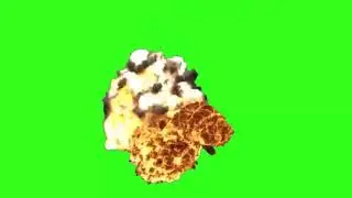 explosi&oacute;n en pantalla verde